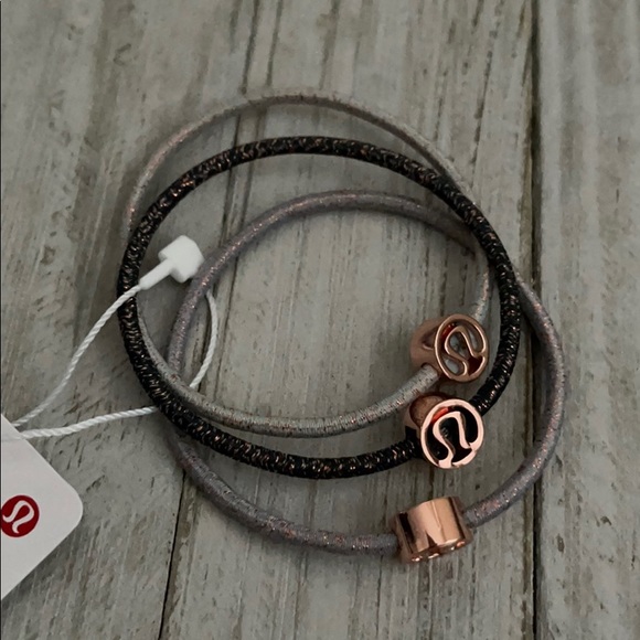 Lululemon Athletica Sparkle On Hair Ties Set NEW - Picture 2 of 4